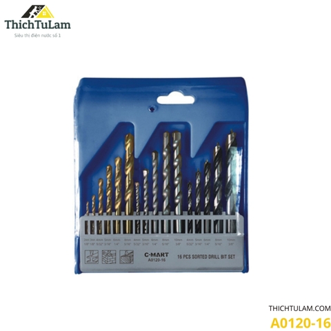 Bộ 16PCS mũi khoan đa năng Cmart A0120-16