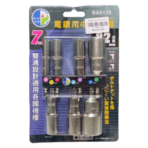 Bộ đầu tuýp bắn ốc  sâu lòng 8mm đến 19mm Buddy BA0129