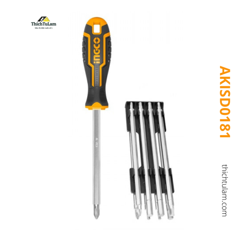Bộ tua vít 18 đầu Ingco AKISD0181