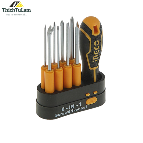 Bộ tua vít 8 chi tiết Ingco AKISD0901