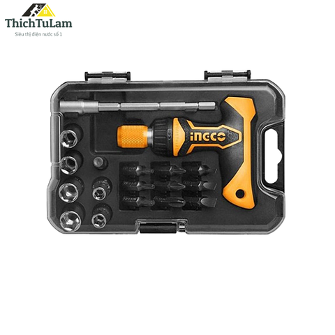 Bộ tua vít tay cầm chữ T 18 chi tiết Ingco HKSDB0188