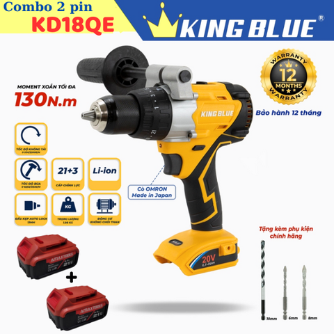 Combo máy khoan pin Kingblue KD18QE KB0524.13.2 (2 pin 4Ah)