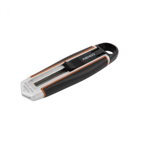 Dao rọc giấy 18mm lưỡi tự rút an toàn Kendo 30923
