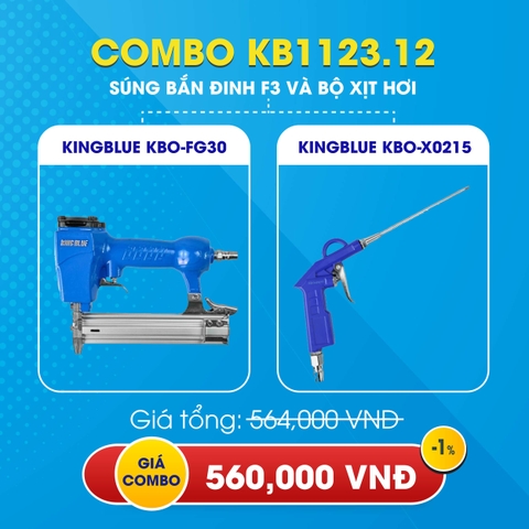 KB1123.12 - Combo súng bắn đinh F3 và bộ xịt hơi Kingblue