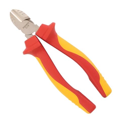 Kìm cắt cách điện 1000v VDE bằng thép Cr-V kích thước 160mm Kendo 11011