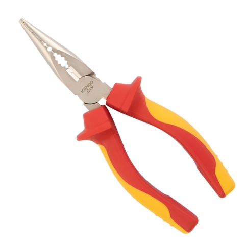 Kìm nhọn cách điện 1000V VDE bằng thép Cr-V kích thước 200mm Kendo 11032
