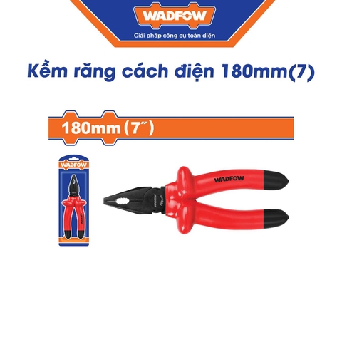 Kìm răng cách điện 180mm 7inch Wadfow WPL1637