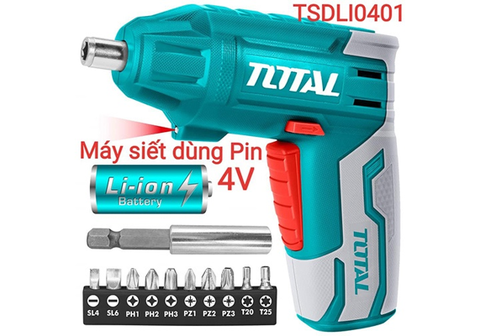 Máy bắn vít dùng pin Lithium 4V Total TSDLI0401