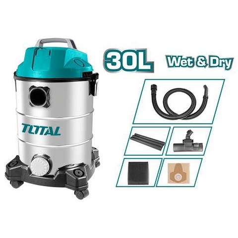 Máy hút bụi 30 Lít 1300W Total TVC13301 ( hút khô & ướt )