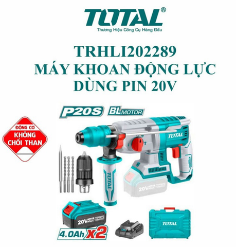 Máy khoan đục pin 20V Total TRHLI202289