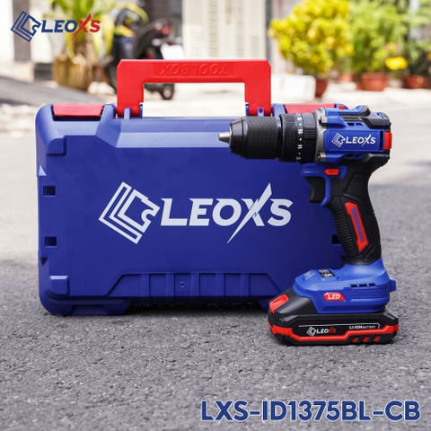 Máy khoan pin M21 lực 75Nm  Leoxs LXS-ID1375BL-CB (2pin 2Ah+ 1 sạc)