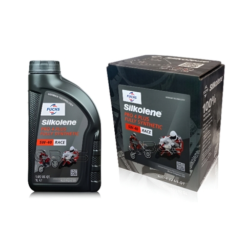 Nhớt Silkolene Pro 4 Plus tổng hợp 100% 5W40 Race hàng cao cấp Fuchs