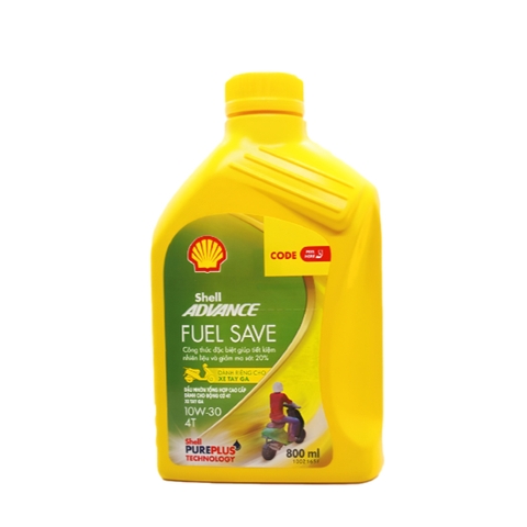 Nhớt tiết kiệm nhiên liệu dành cho xe ga Shell Advance Fuel Save 10W30