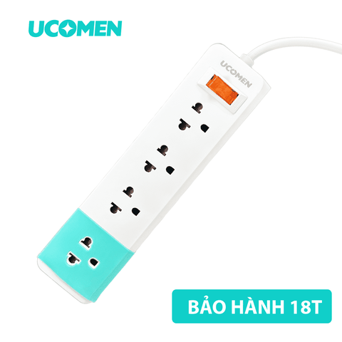 Ổ điện an toàn 04 lổ cắm 3m Ucomen PMS-VN1-04KS