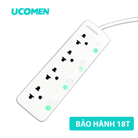 Ổ điện an toàn 4 công tắc độc lập Ucomen PMS-VN1-04K4S