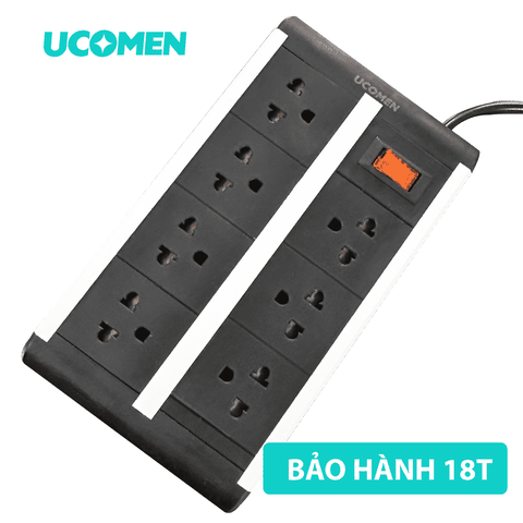 Ổ điện an toàn chống quá tải 07 lổ cắm Ucomen PMS-VNG-07KSG