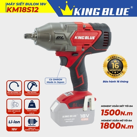 Thân máy bắn bu lông 18V Kingblue KM18S12 (Chân Makita)