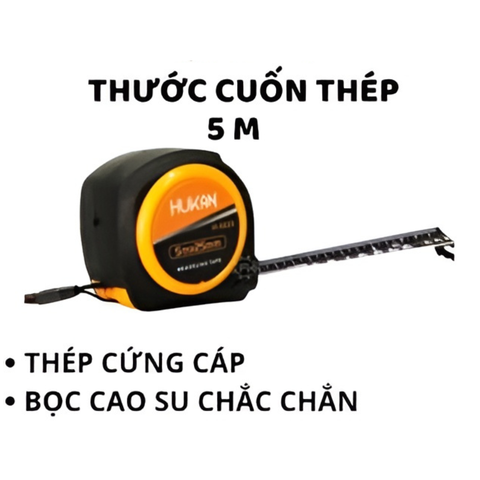 Thước cuộn thép 5m Hukan HK-MTM005M (tặng không bán)